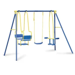 Altalena da giardino per bambini 5 posti 270cmx195cm acciaio Smile