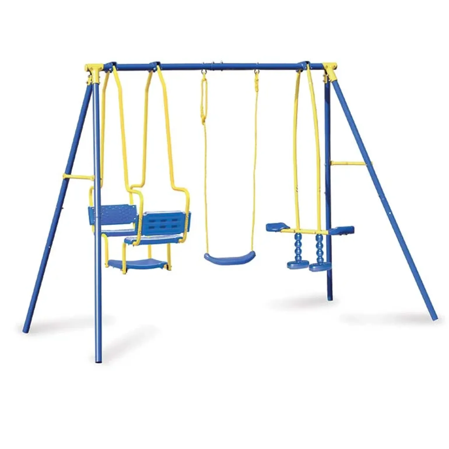 Altalena da giardino per bambini 5 posti 270cmx195cm acciaio Smile