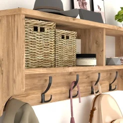 Appendiabiti da parete 120x37h cm con vani rovere Fionia