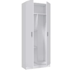 Armadio ingresso 73x180h cm 2 ante battenti multiuso bianco opaco Corie