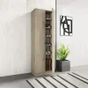 Armadio scarpiera 59x181h cm  2 ante moderna da ingresso rovere chiaro Max