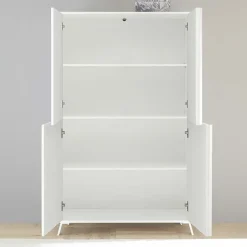Armadio soggiorno 104x174h cm 4 ante moderno bianco lucido Tosca