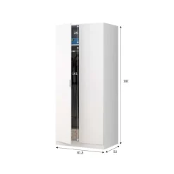 Armadio 81x180h cm 2 ante battenti  moderno bianco opaco Oz