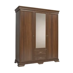 Armadio 158x193h cm 3 ante con specchio 2 cassetti arte povera quercia Kelly