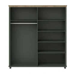 Armadio 200x216h cm 4 ante con specchio verde quercia Texel