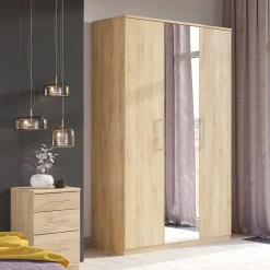 Armadio 121x199h cm 3 ante con specchio rovere Dogliani