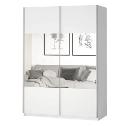 Armadio 150x210h cm 2 ante con specchio bianco opaco Pascal Gihome®