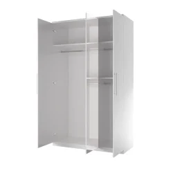 Armadio 121x199h cm 3 ante con specchio bianco frassinato Dogliani