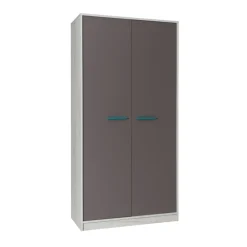 Armadio 96x195h cm 2 ante moderno pino bianco grigio blu Maya Gihome®