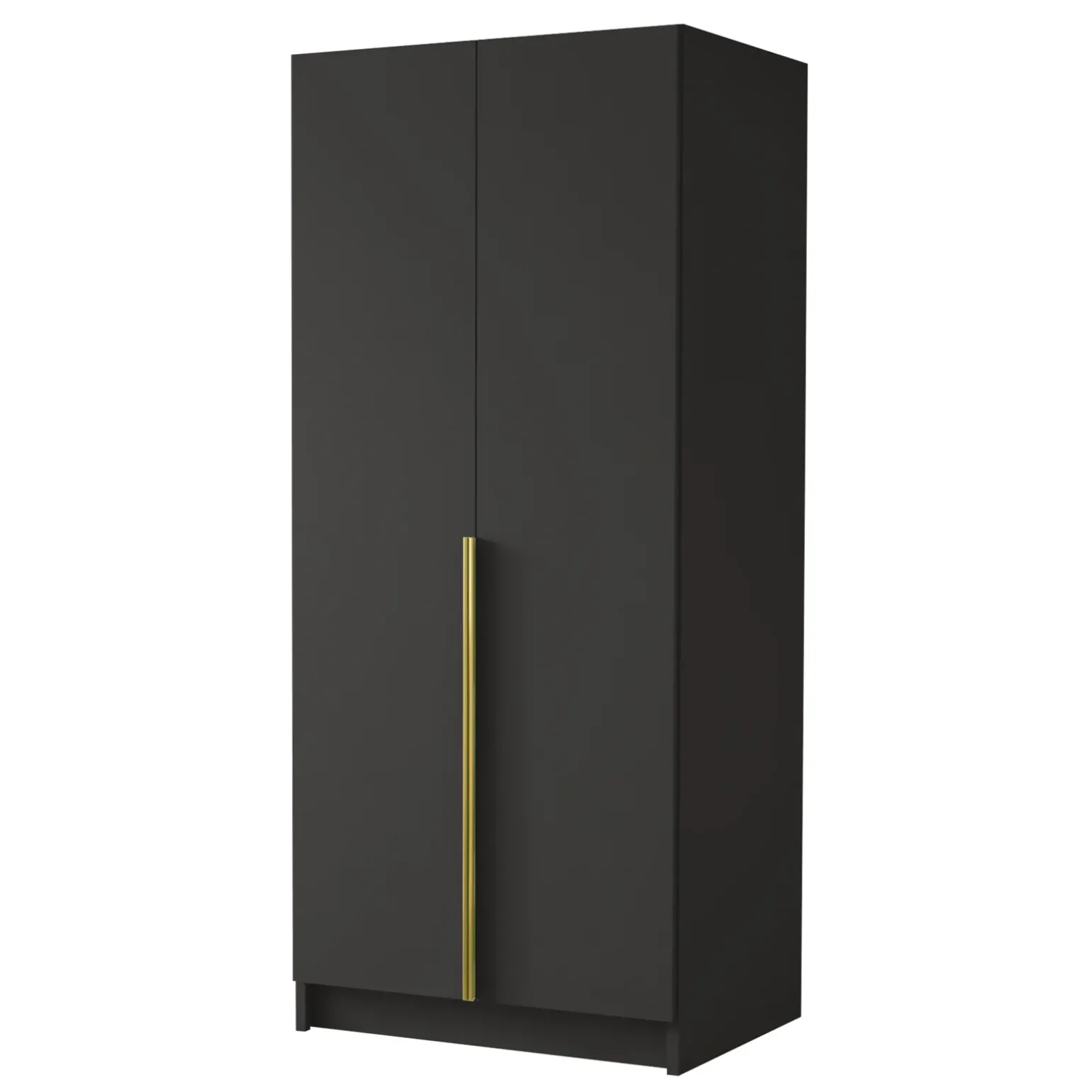 Armadio 100x215h cm 2 ante moderno nero oro Glammy 2