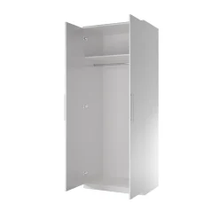Armadio 81x199h cm 2 ante moderno bianco frassinato Dogliani