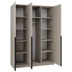 Armadio 150x215h cm 3 ante moderno beige nero Glammy 3