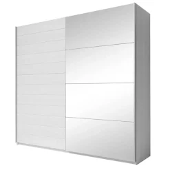 Armadio 270x210h cm 2 ante scorrevoli con specchio bianco frassinato Cortina Gihome®