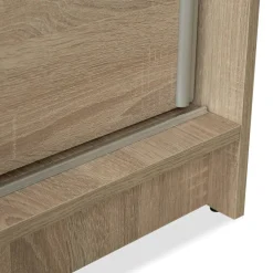 Armadio 200x215h cm 2 ante scorrevoli con specchio rovere sonoma Silven
