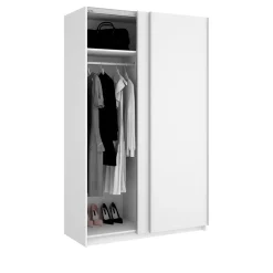 Armadio 120x204h cm due ante scorrevoli bianco Daniel