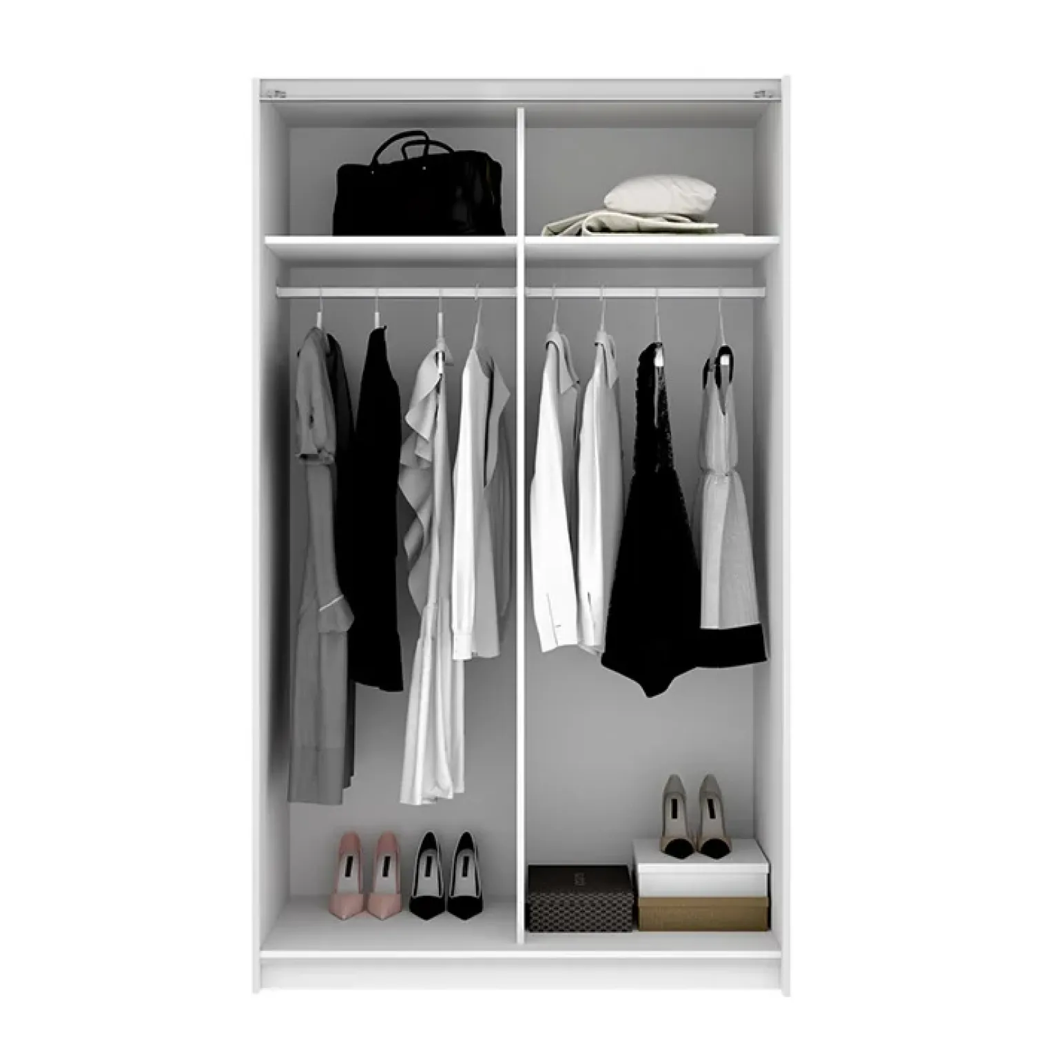 Armadio 120x204h cm due ante scorrevoli bianco Daniel