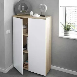 Arredo ufficio completo bianco opaco rovere natura Work 2