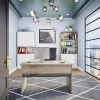Arredo ufficio completo moderno rovere antracite lucido Time 13