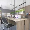 Arredo ufficio completo moderno rovere antracite lucido Time 16