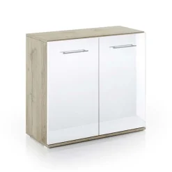 Arredo ufficio completo rovere bianco lucido antracite lucido Time 4