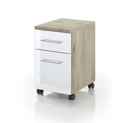 Arredo ufficio completo rovere bianco lucido antracite lucido Time 4