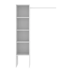 Cabina armadio 138x185h cm 4 ripiani con appendiabiti  bianco Fernando