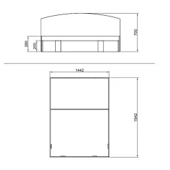 Camera completa con letto contenitore alla francese rovere Tropea