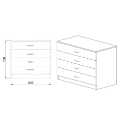 Camera da letto completa matrimoniale noce Camilla