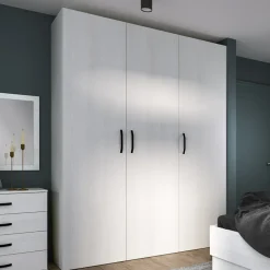 Camera da letto moderna completa matrimoniale pino bianco Angara