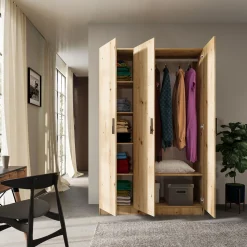 Cameretta completa alla francese con armadio e comodino rovere rustico Carrisi