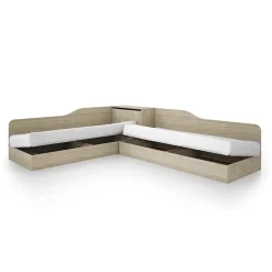 Cameretta completa per bambini 2 letti singoli rovere blu petrolio Tommy