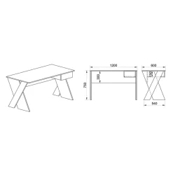 Cameretta per bambini 1 letto singolo contenitore bianco rustico grigio Zadar