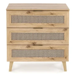 Cassettiera 80x85h cm 3 cassetti moderna rovere Sombra