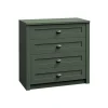Cassettiera 88x88h cm 4 cassetti verde Provenza