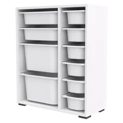 Cassettiera 70x81h cm portagiochi bianco opaco Fast Patton