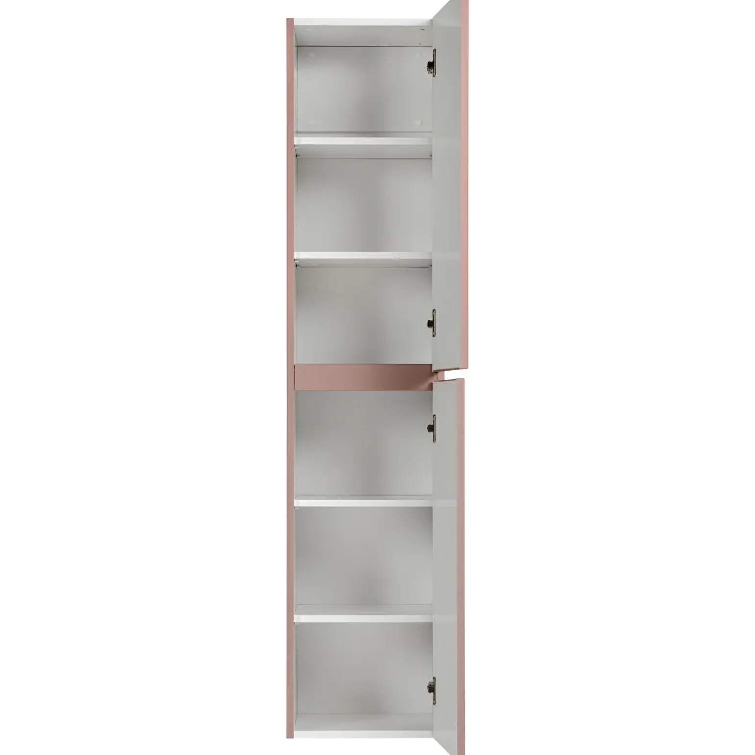Colonna bagno sospesa 35x160h cm cannettato 2 ante rosa Autentic