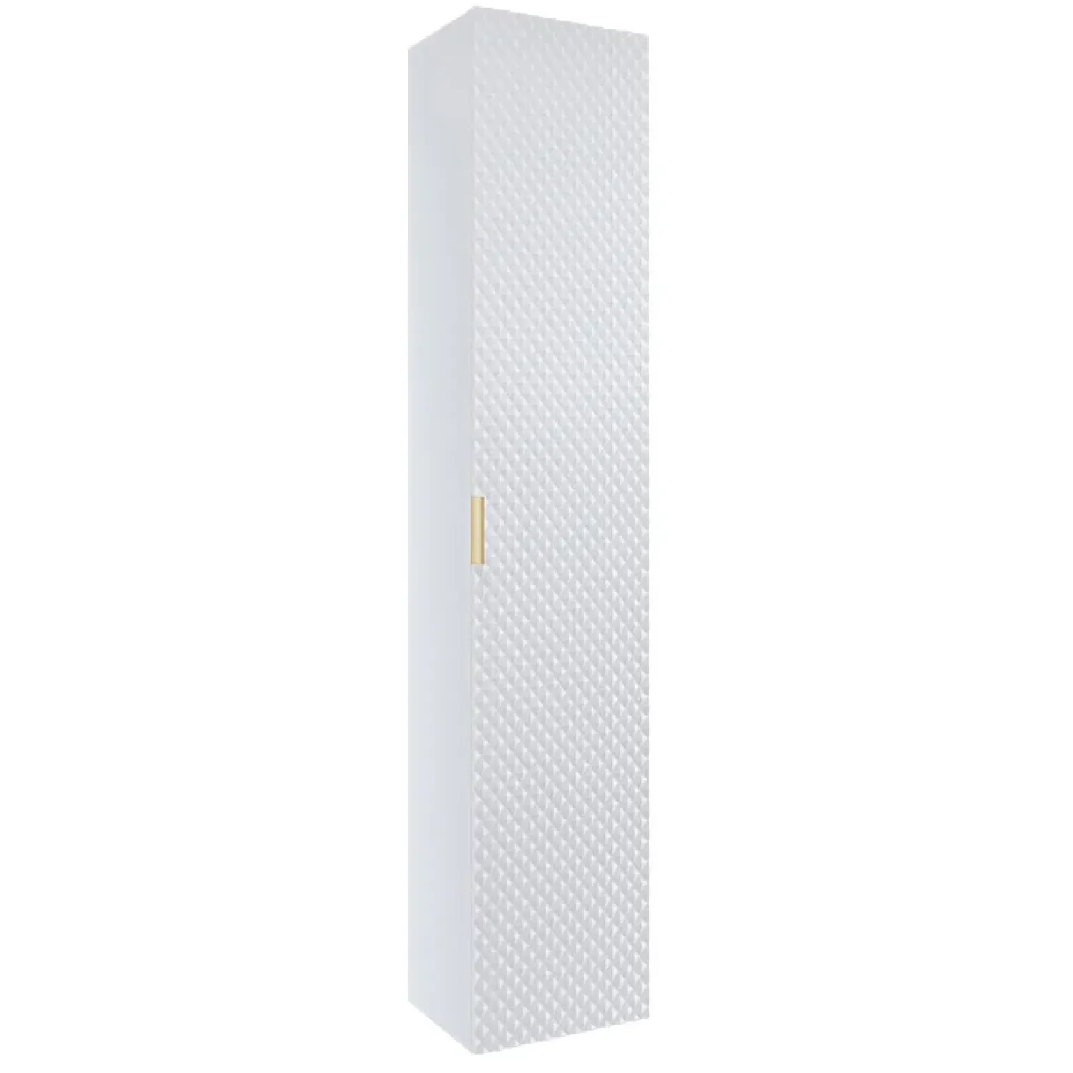 Colonna bagno sospesa 35x186h cm 1 anta bianco frontale decorato Konny