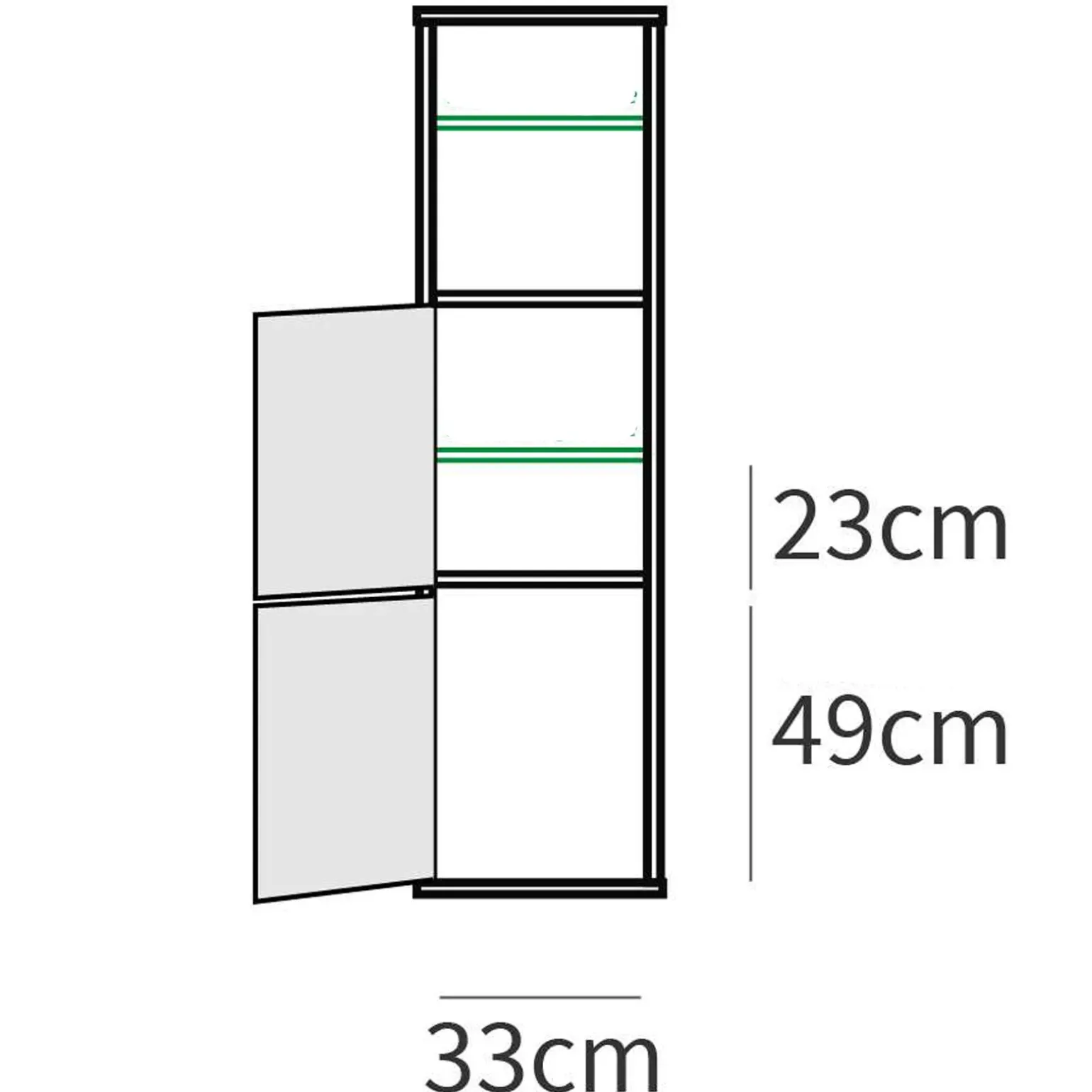 Colonna bagno sospesa 37x150h cm 2 ante 2 vani rovere Jasmund - Crown