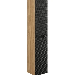 Colonna bagno sospesa 35x170h cm 2 ante nero rovere Swim