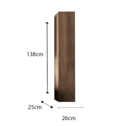 Colonna bagno 25x138h cm 1 anta rovere Alvarez