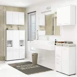 Colonna bagno 30x85h cm bassa 1 anta bianco Woters