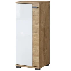 Colonna bagno 35x86h cm bassa 1 anta bianco lucido rovere Crystal