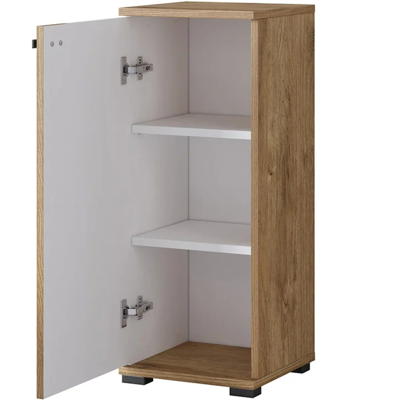 Colonna bagno 35x86h cm bassa 1 anta bianco lucido rovere Crystal
