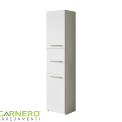 Colonna bagno 40x170h cm con ante moderna bianco Ramona