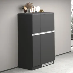 Colonna frigo dispensa cucina 90x165h cm moderna antracite grigio pietra Gourmet