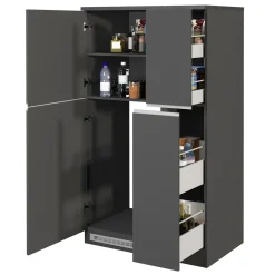 Colonna frigo dispensa cucina 90x165h cm moderna antracite grigio pietra Gourmet
