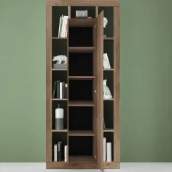 Colonna libreria 95x217h cm 1 anta  rovere scuro Trilogy