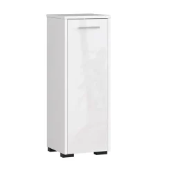 Colonna per bagno bassa 30x85h cm con 1 anta bianco lucido Cordelia