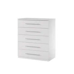 Comò 70x90h cm con cassetti moderno bianco frassinato Dogliani