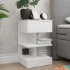 Comodino 39x65h cm con cassetto moderno bianco Clelia